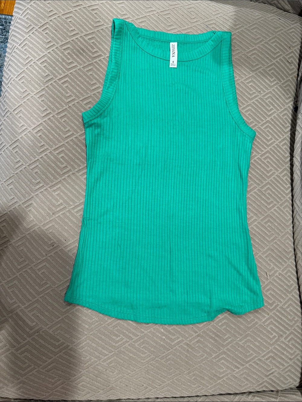 Women’s Zenana Outfitters Ribbed Tank Top - Teal Green